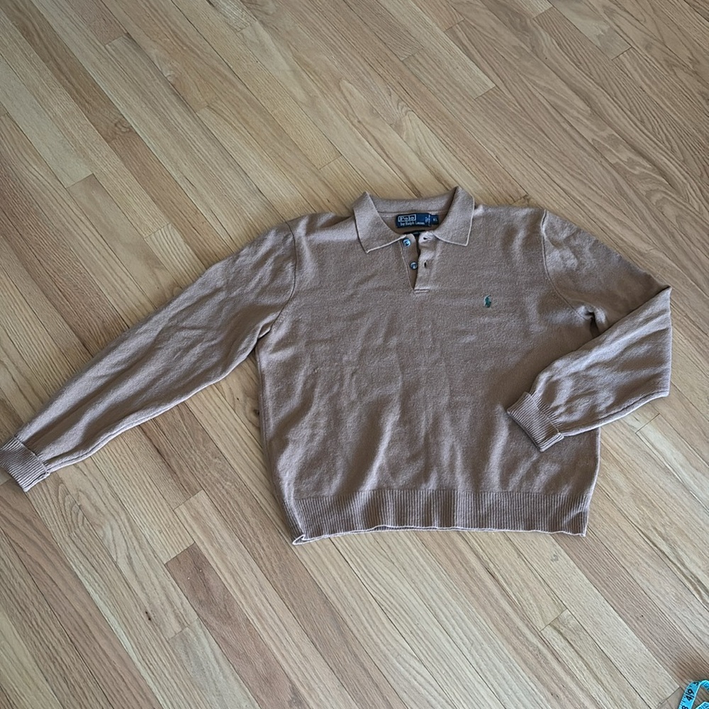 Vintage Polo Neck Sweater Cozy Soft XL VTG Rugby Collar Polo Ralph Lauren Wool - Picture 3 of 9